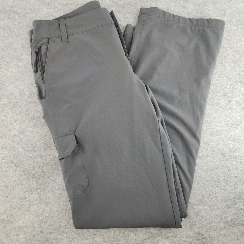 Eddie Bauer Womens 6 Gray Fleece Lined Cargo Hiking Pants Outdoor Winter Stretch